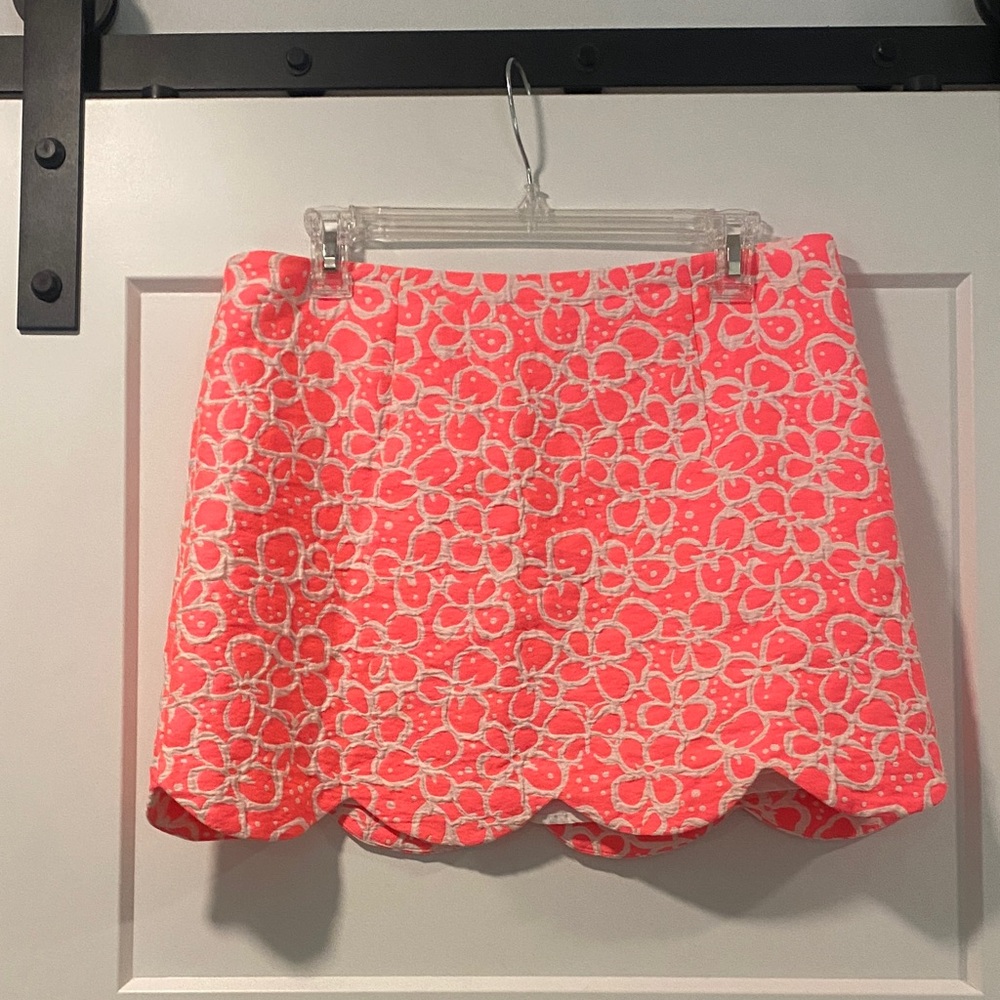 Lilly Pulitzer Coral Floral Mini Skirt